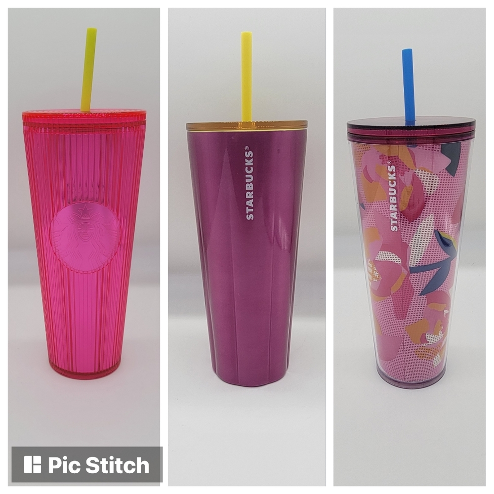 Starbucks Tumblers NWT Lot of 3 Reusable Coffee Cups Cold Drink Cups